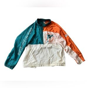 90s Apex Miami Dolphins Windbreaker Sz L